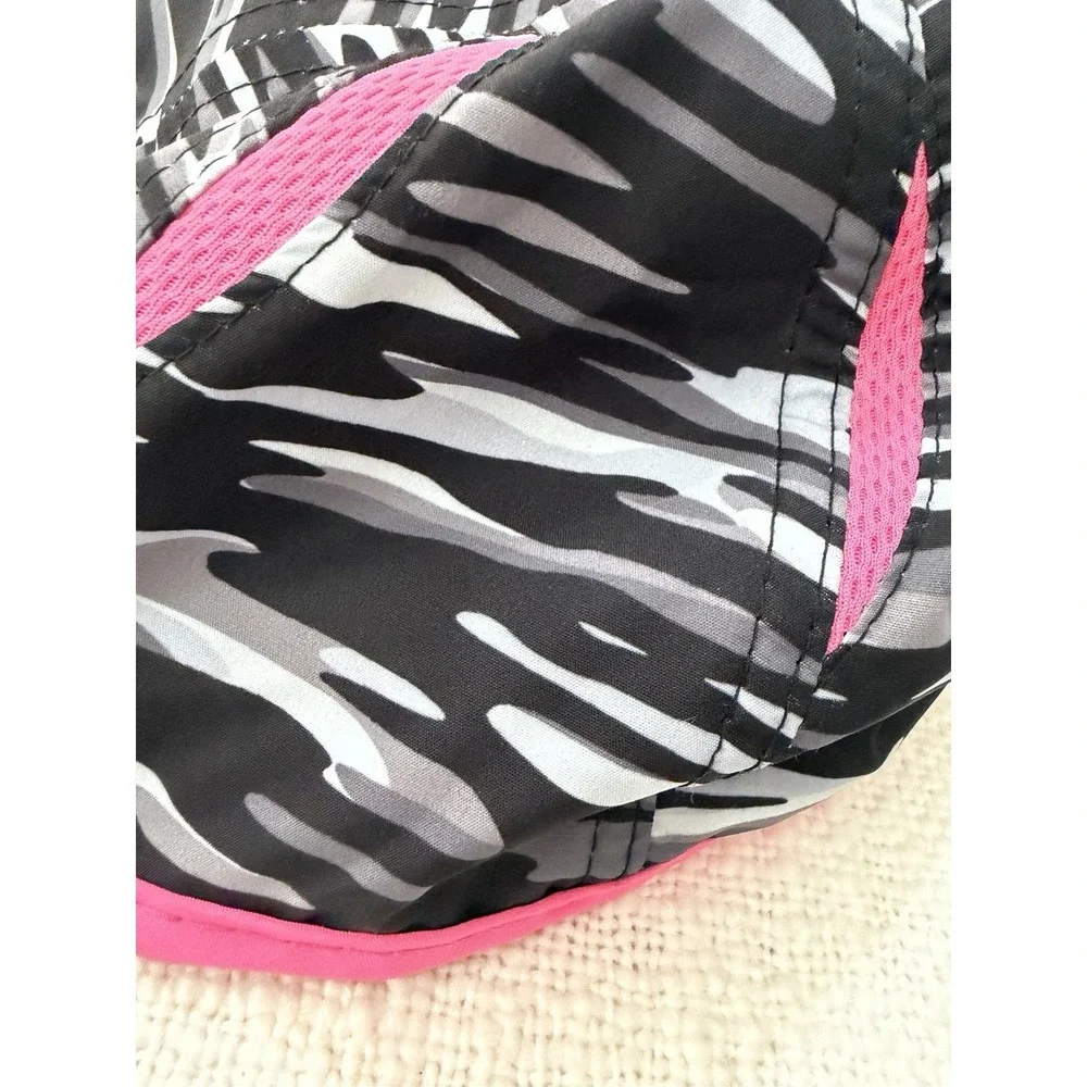 Nike Featherlight Dri Fit Black Pink Zebra Girls Toddler Strapback Hat Cap
